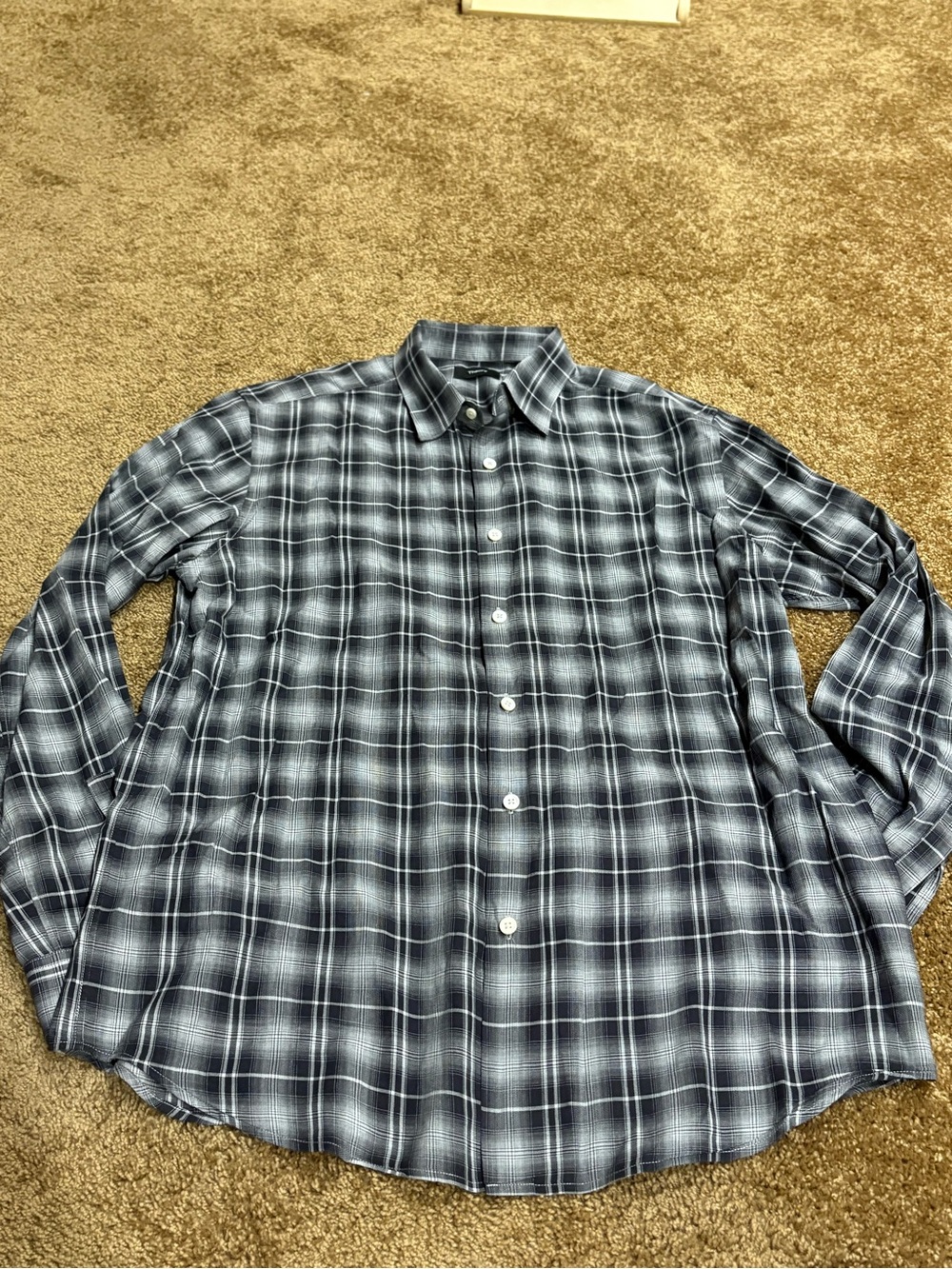 Theory Irving Flannel Shirt Large